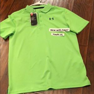 Lime green XL Under Armour polo.  New!